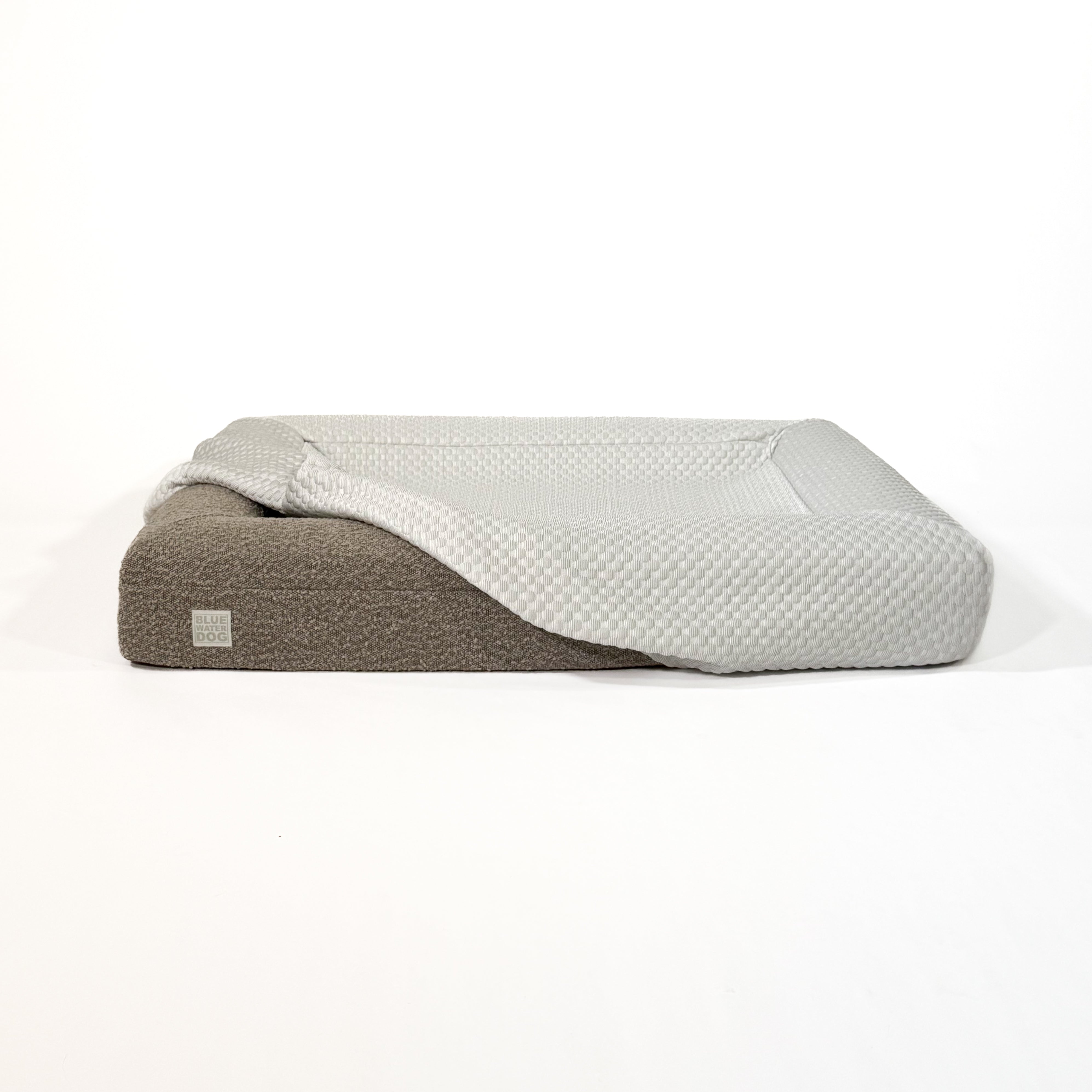 Cooling Dog Bed Cover (Bolster, Light Gray)