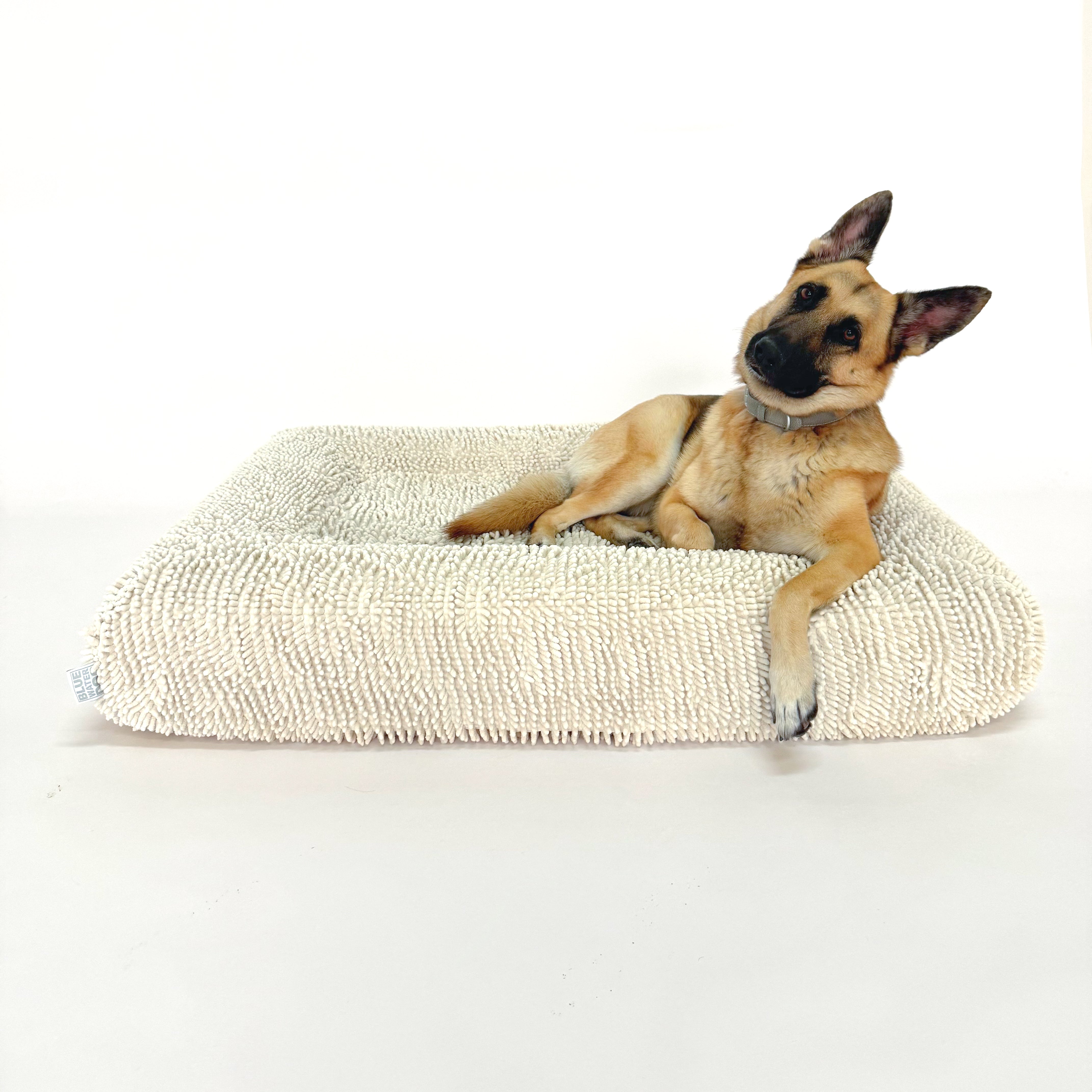 Quick-Dry Towel Dog Bed Cover (Bolster, Cream)