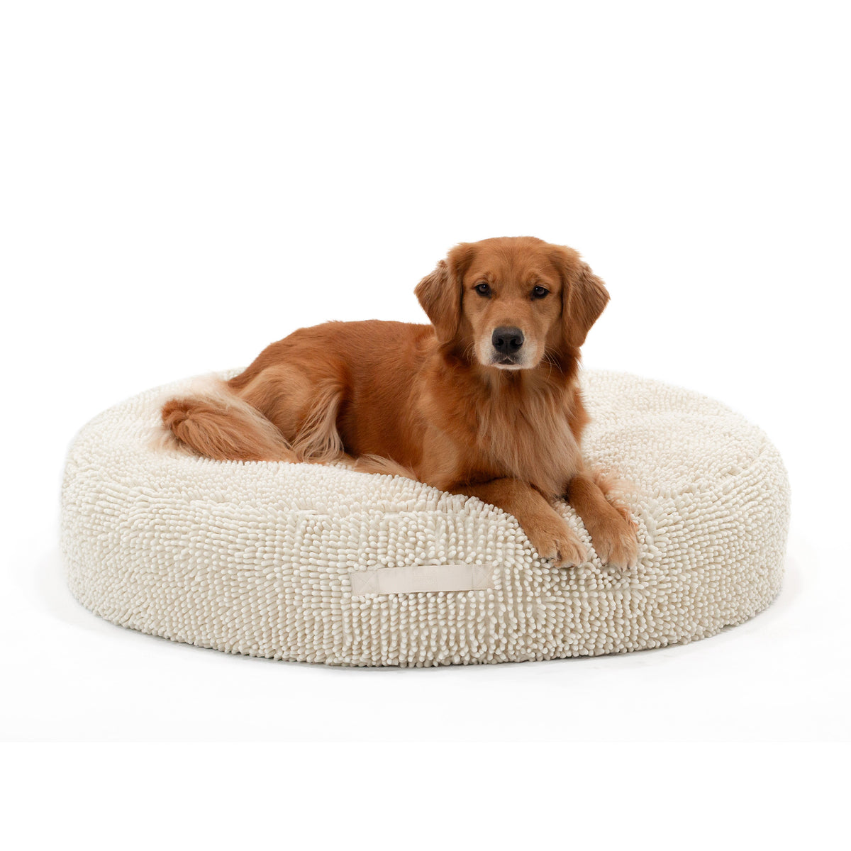 Large Snoozy Bed - Calming Orthopedic Donut Dog Bed (Cream Towel)