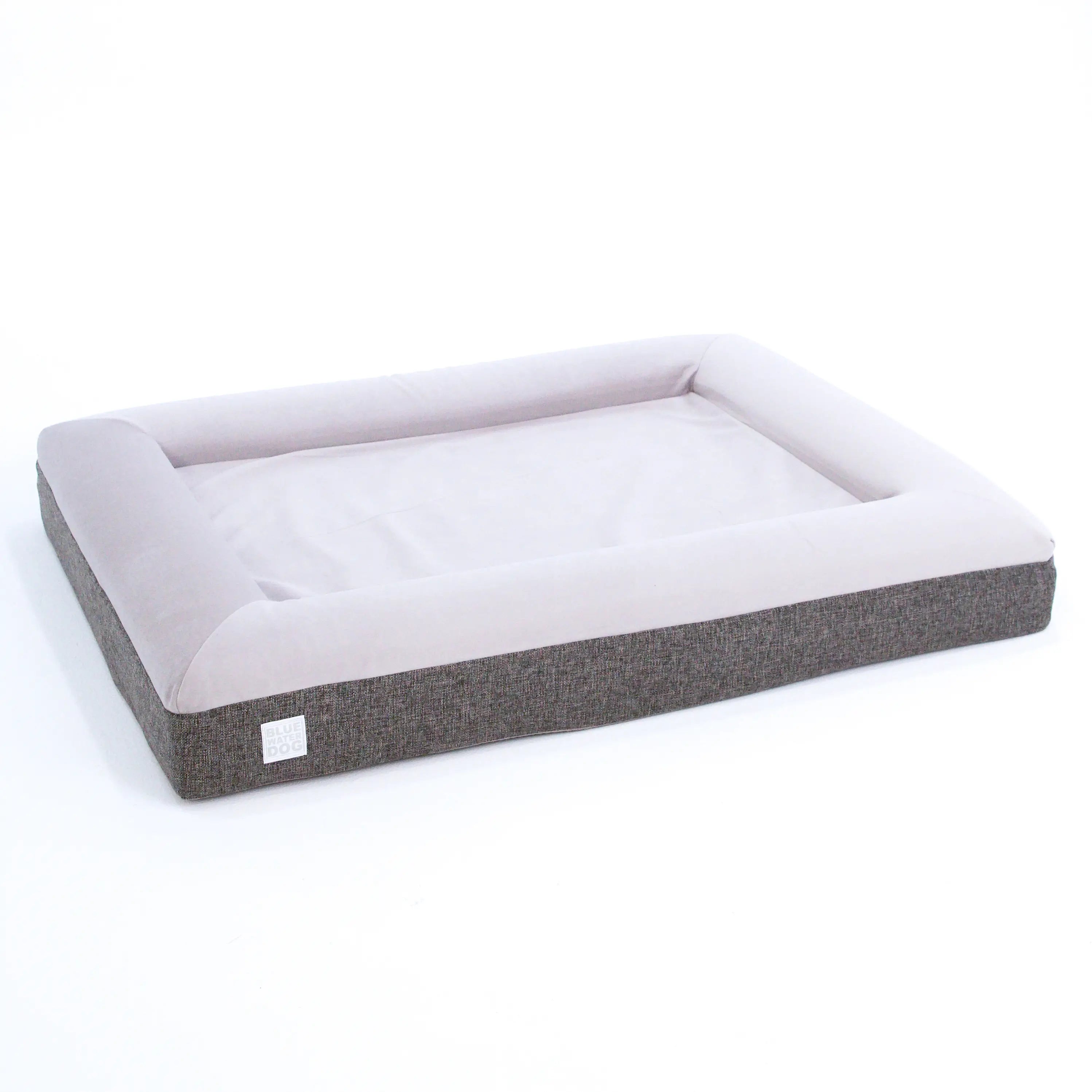 Large Microfiber Orthopedic Dog Bed (Bolster, Essential / Gray)