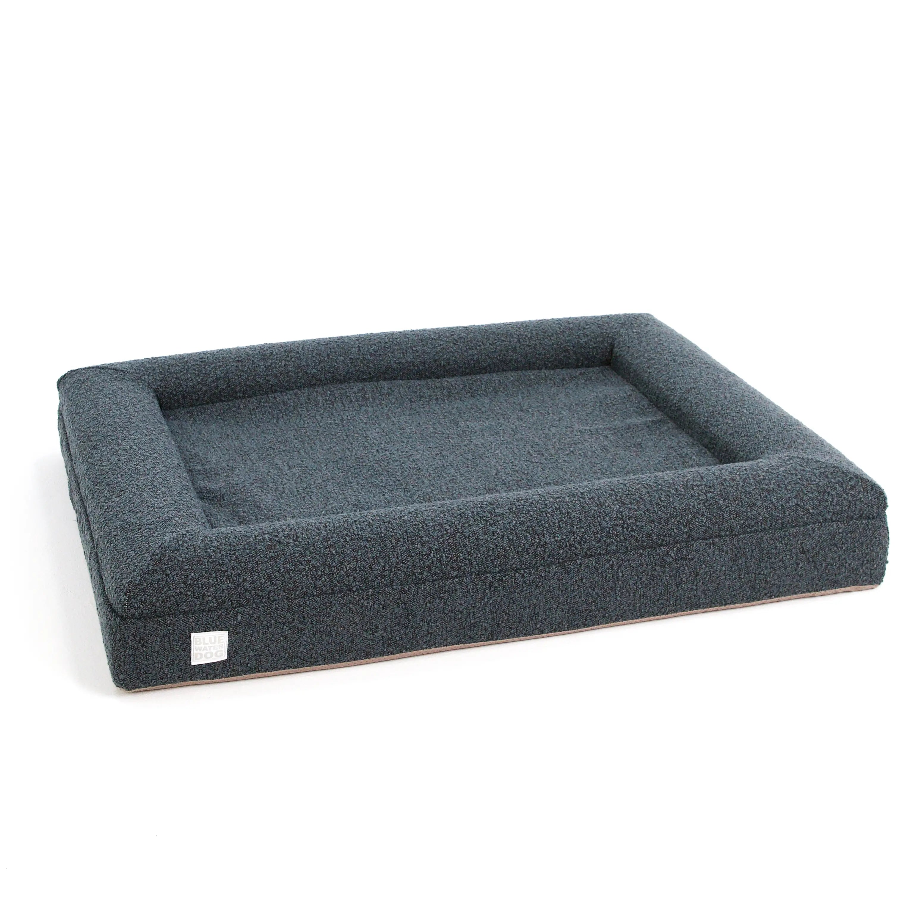 Large Luxury Bouclé Orthopedic Bluewater Dog Bed (Ocean Blue)