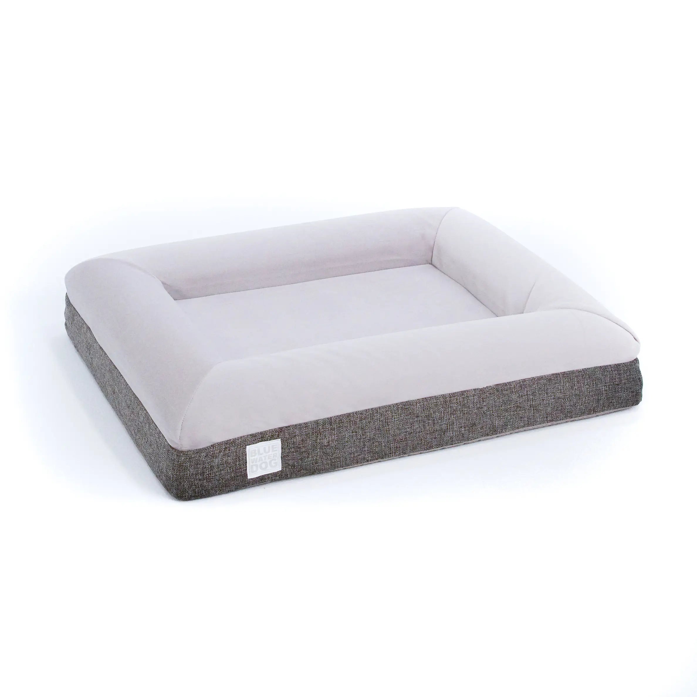 Small Microfiber Orthopedic Dog Bed (Bolster, Essential / Gray)