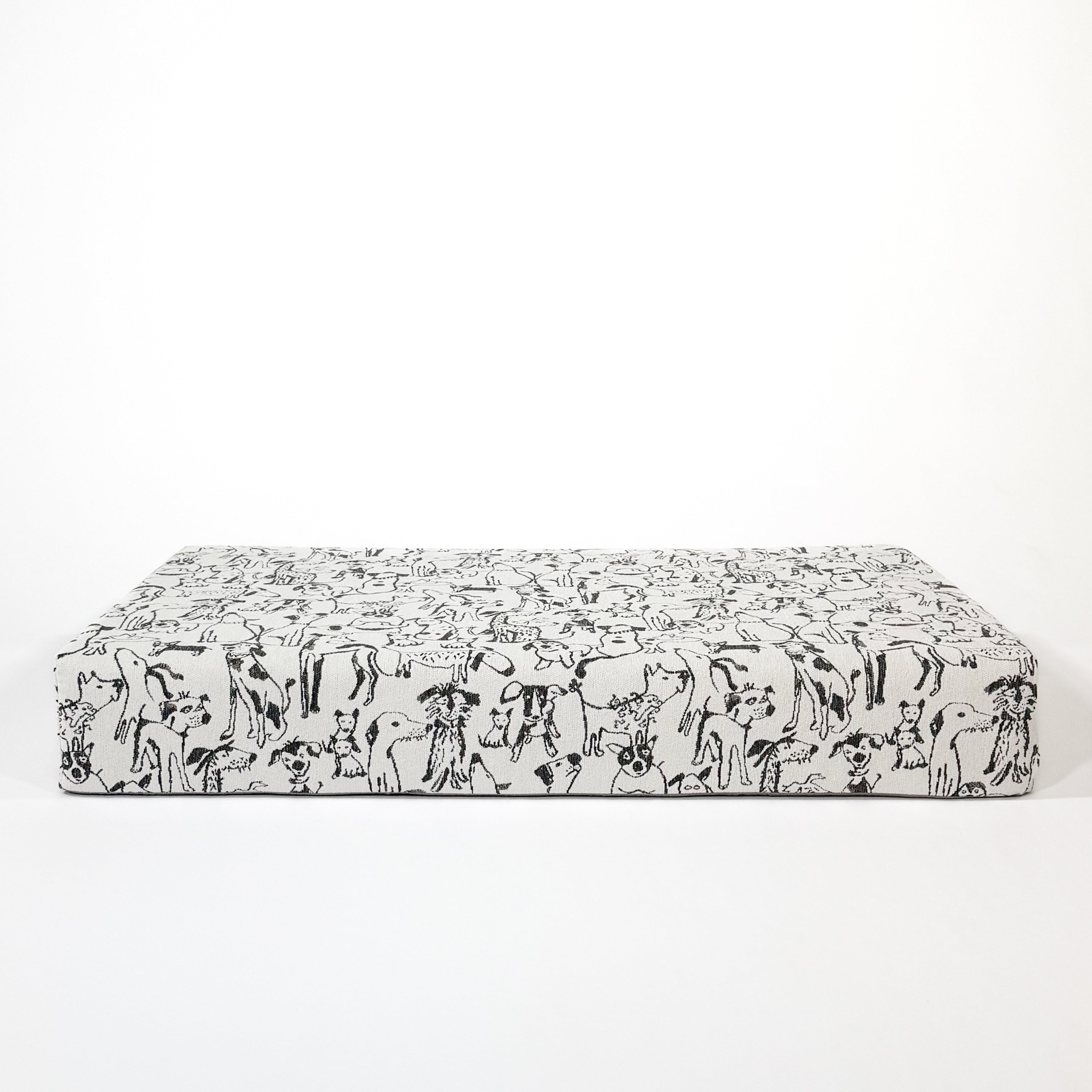 Large Orthopedic Dog Bed (Cushion, Dog Print)