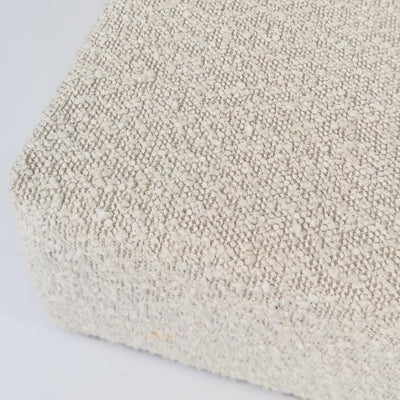 Video of the large boucle cushion bed.
