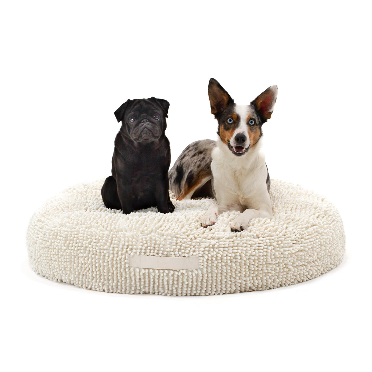 Medium Snoozy Bed - Calming Orthopedic Donut Dog Bed (Cream Towel)