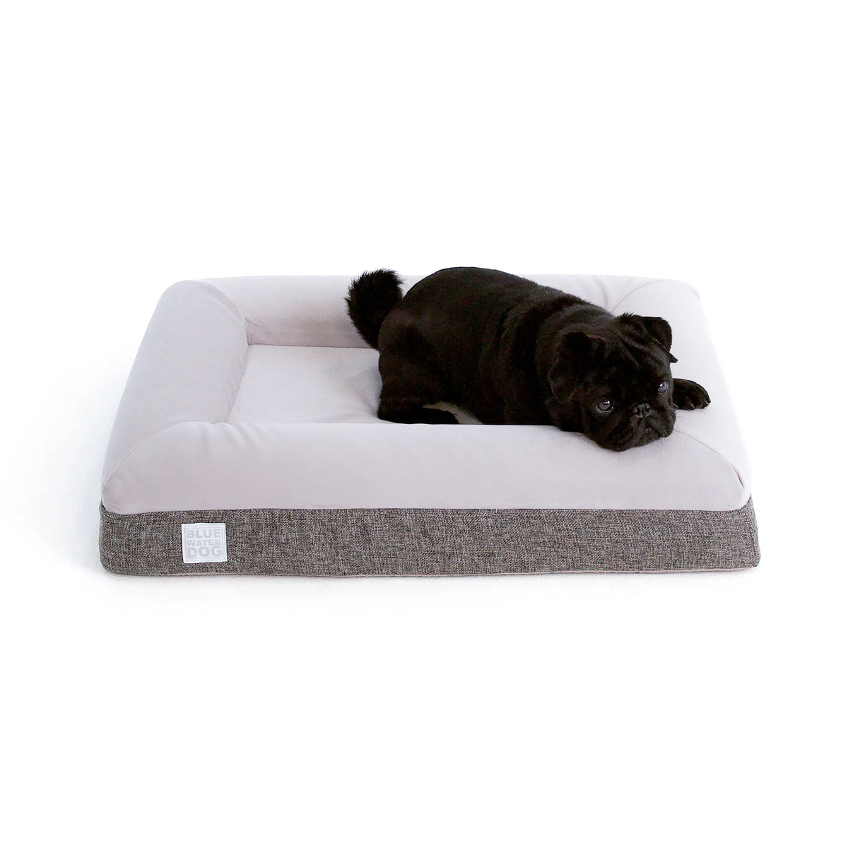 Small Microfiber Orthopedic Dog Bed (Bolster, Essential / Gray)